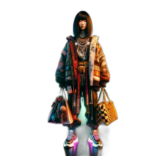 jacket, jewelry, dress, shoes transparent PNG cut-out