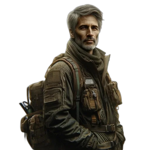 jacket, face, animal, staff transparent PNG cut-out