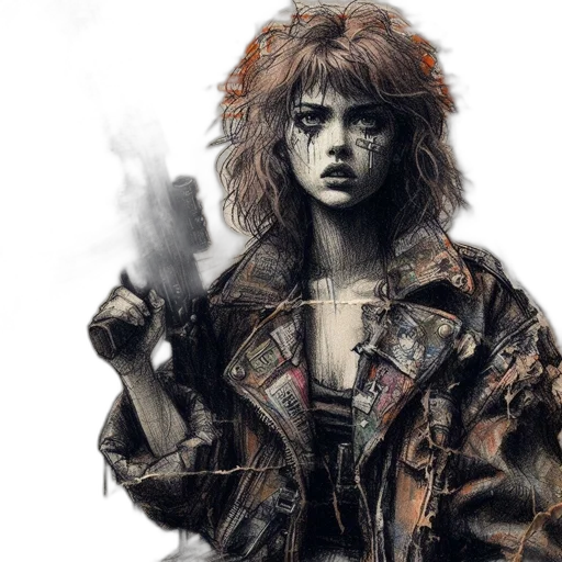 jacket, photorealistic, concept art, cyberpunk transparent PNG cut-out