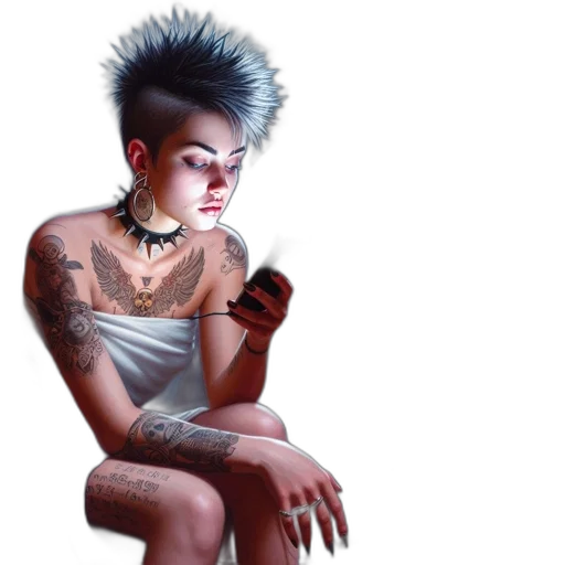 jewelry, dress, creature, hair transparent PNG cut-out