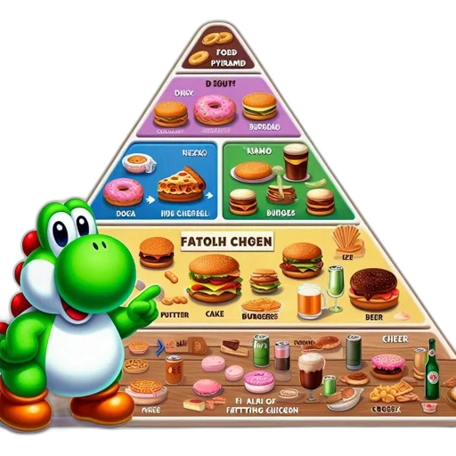 food, concept art, 3d render, pixel art transparent PNG cut-out