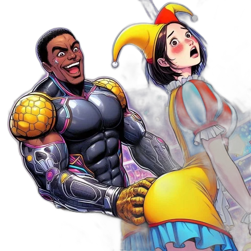 comic book art, concept art, cartoon, fantasy art transparent PNG cut-out