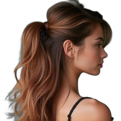 hair, jewelry, crown, staff transparent PNG cut-out