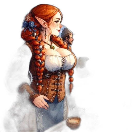dress, staff, fantasy art, concept art transparent PNG cut-out
