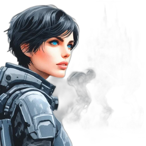 concept art, fantasy art, comic book art, photorealistic transparent PNG cut-out