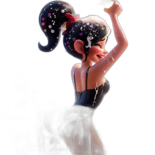 dress, hat, staff, crown transparent PNG cut-out