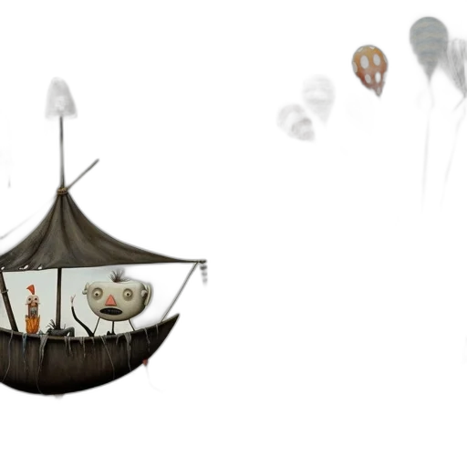 umbrella, concept art, 3d render, fantasy art transparent PNG cut-out