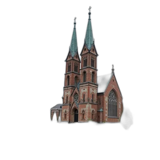 building, crown, weapon, 3d render transparent PNG cut-out
