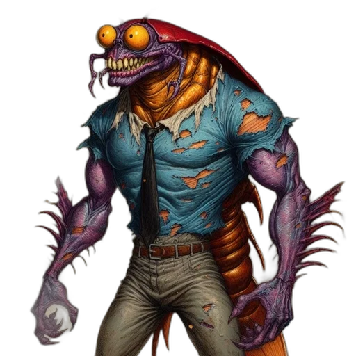 creature, staff, mask, robot transparent PNG cut-out