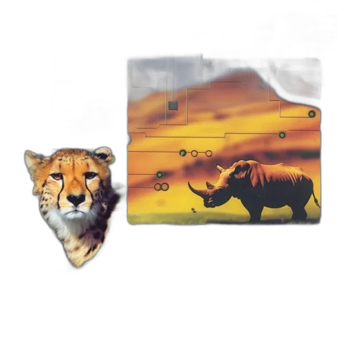 animal, concept art, oil painting, photorealistic transparent PNG cut-out
