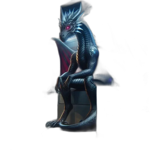 creature, dragon, staff, mask transparent PNG cut-out