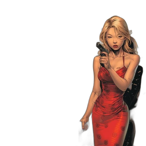 dress, comic book art, concept art, photorealistic transparent PNG cut-out