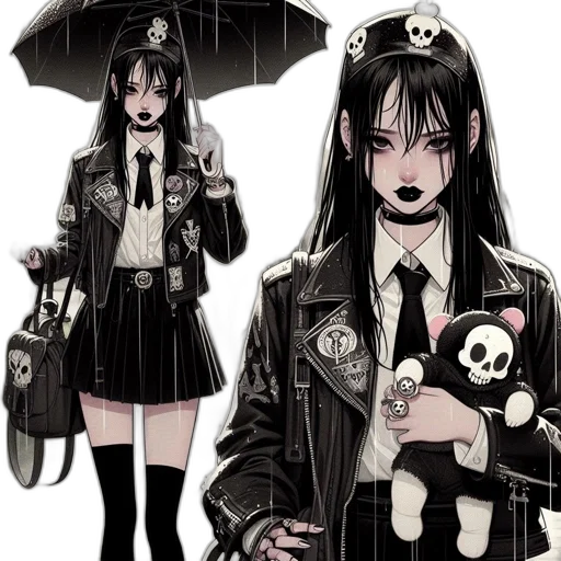 jacket, staff, umbrella, concept art transparent PNG cut-out