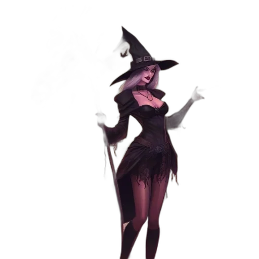 staff, dress, creature, hat transparent PNG cut-out