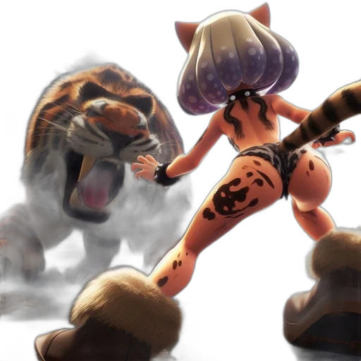 animal, creature, concept art, 3d render transparent PNG cut-out
