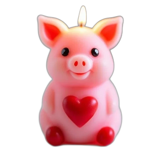 3d render, photorealistic, pink, pig-shaped transparent PNG cut-out