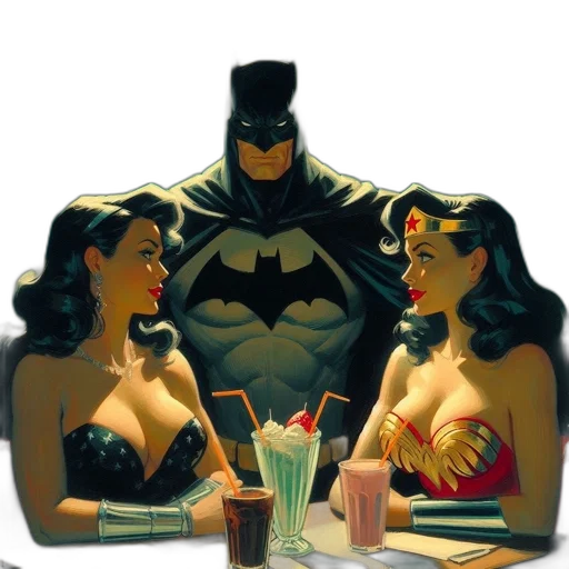 comic book art, concept art, wonder, woman transparent PNG cut-out
