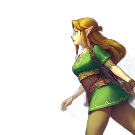 dress, staff, concept art, fantasy art transparent PNG cut-out