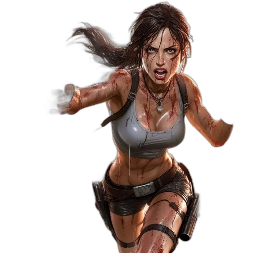 concept art, comic book art, fantasy art, cyberpunk transparent PNG cut-out