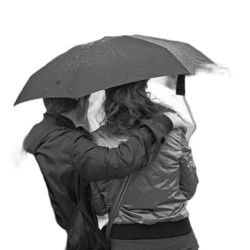 umbrella, jacket, hat, staff transparent PNG cut-out