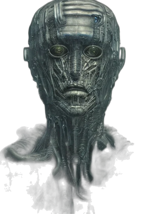 robot, face, mask, creature transparent PNG cut-out