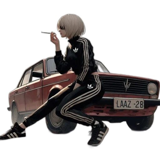 car, jacket, robot, shoes transparent PNG cut-out