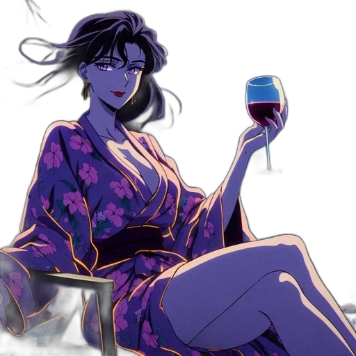 dress, concept art, vaporwave, comic book art transparent PNG cut-out