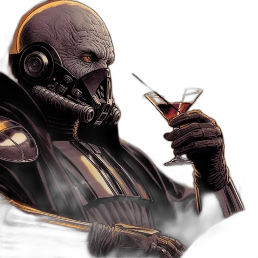 robot, concept art, cyberpunk, comic book art transparent PNG cut-out