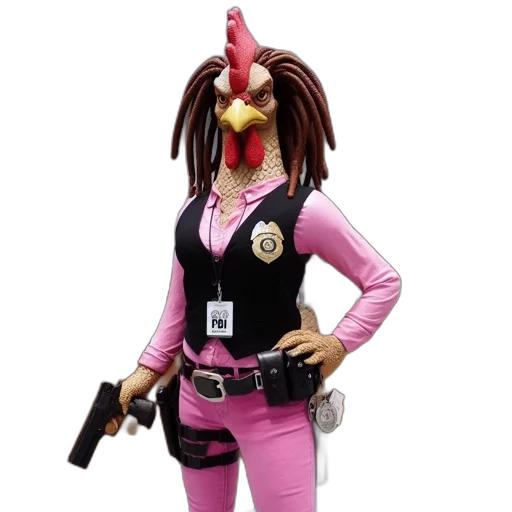 weapon, jacket, animal, staff transparent PNG cut-out