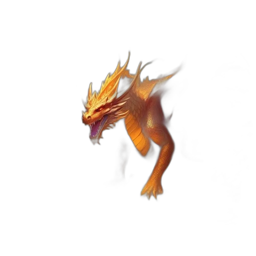 dragon, creature, animal, staff transparent PNG cut-out