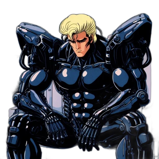 robot, comic book art, concept art, cyberpunk transparent PNG cut-out