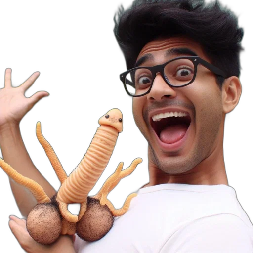 creature, hair, staff, animal transparent PNG cut-out