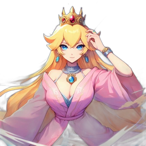 crown, dress, jewelry, staff transparent PNG cut-out