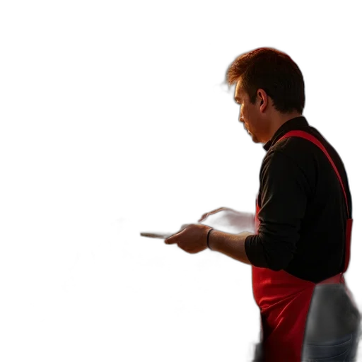 staff, jacket, weapon, robot transparent PNG cut-out