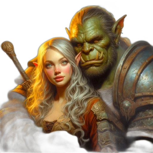 fantasy art, concept art, photorealistic, comic book art transparent PNG cut-out