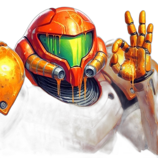 robot, concept art, watercolor, fantasy art transparent PNG cut-out