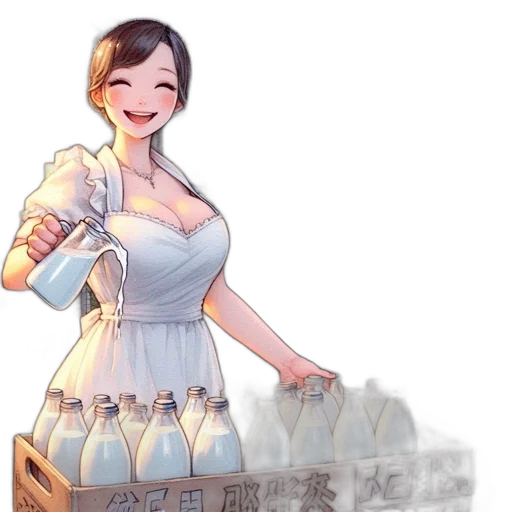 bottle, dress, food, robot transparent PNG cut-out