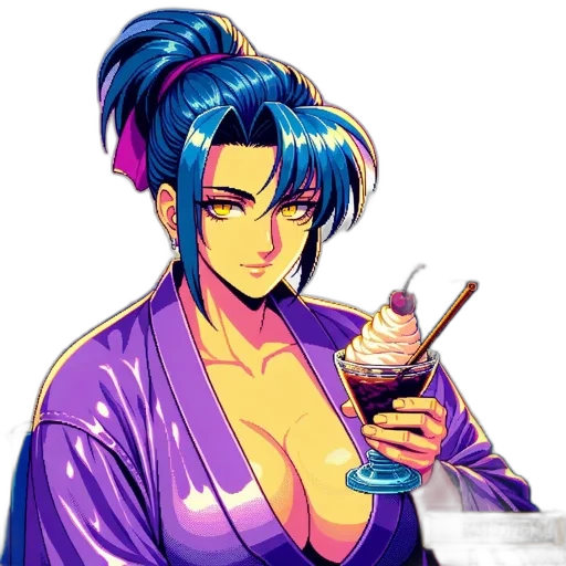 staff, vaporwave, cyberpunk, pixel art transparent PNG cut-out