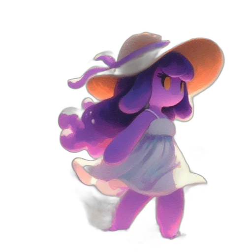 hat, creature, flower, staff transparent PNG cut-out