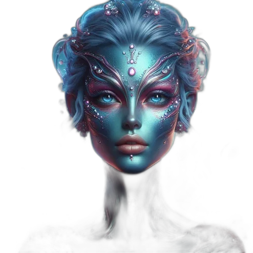 mask, face, crown, jewelry transparent PNG cut-out