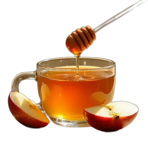 food, cup, honey, apple transparent PNG cut-out