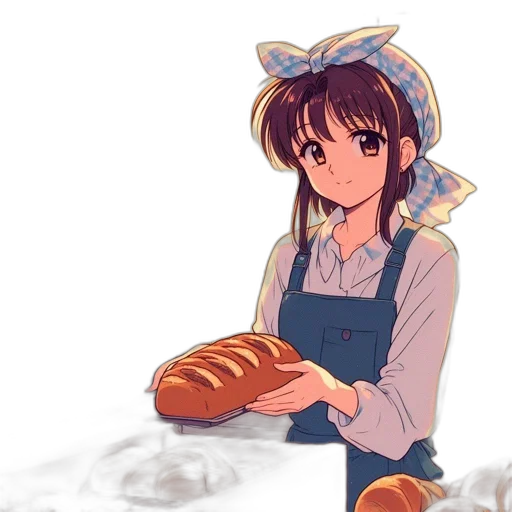 food, hat, dress, staff transparent PNG cut-out