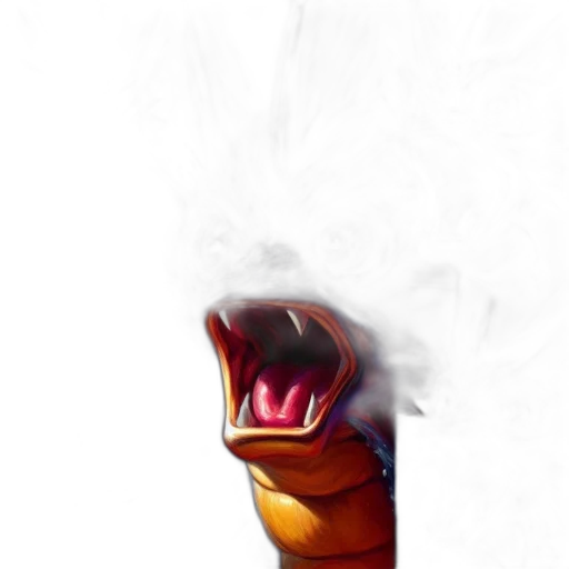 dragon, mask, staff, weapon transparent PNG cut-out