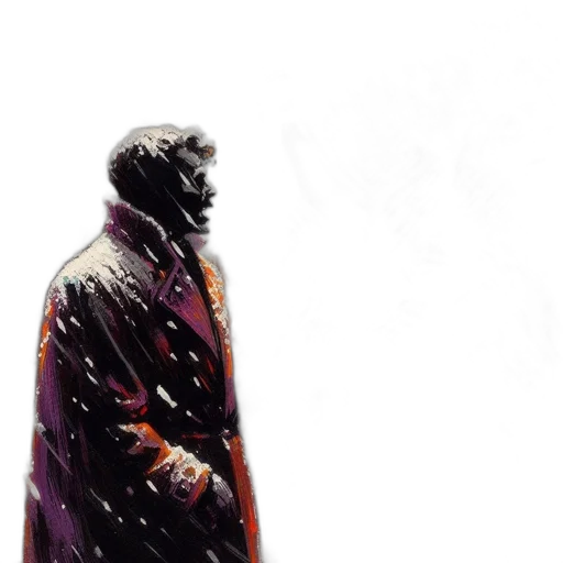 jacket, staff, concept art, comic book art transparent PNG cut-out