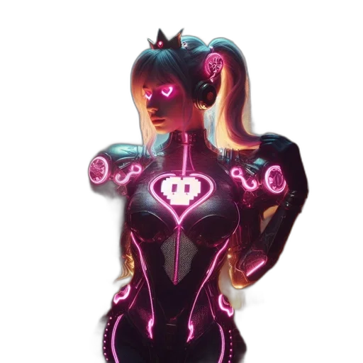 robot, dress, concept art, cyberpunk transparent PNG cut-out