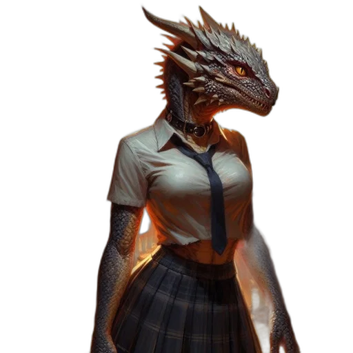 dragon, dress, creature, animal transparent PNG cut-out