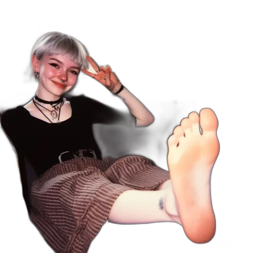 shoes, creature, staff, hair transparent PNG cut-out