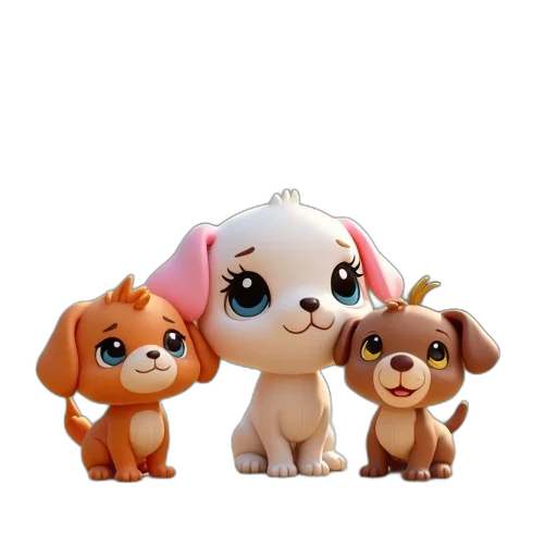 animal, 3d render, concept art, littlest transparent PNG cut-out