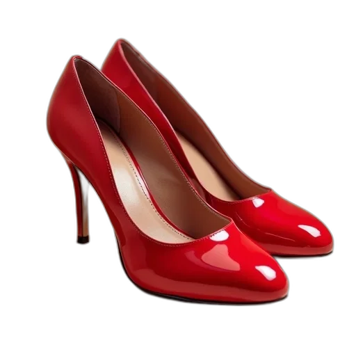 shoes, 3d render, photorealistic, red transparent PNG cut-out