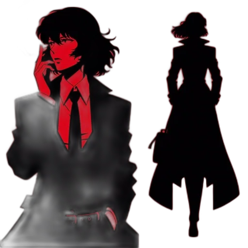 jacket, staff, dress, weapon transparent PNG cut-out